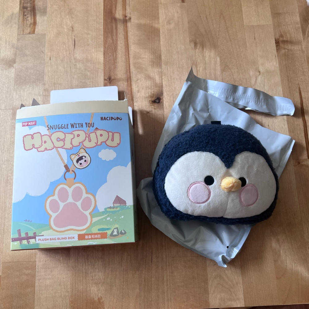 Pop Mart Hacipupu Snuggle with you Plush Bag Quirky Penguin